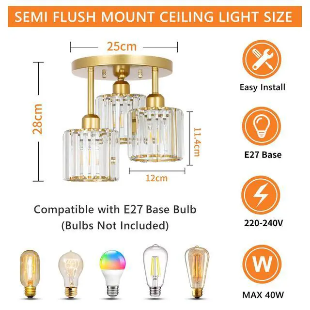Alt view image 3 of 6 - Modern Crystal Chandeliers Ceiling Light