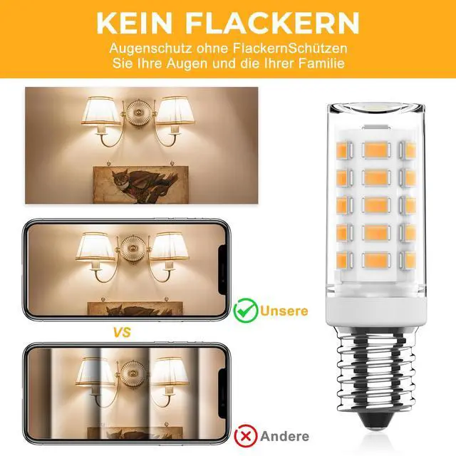 Alt view image 3 of 7 - E14 LED Lamp Warm White 2700K