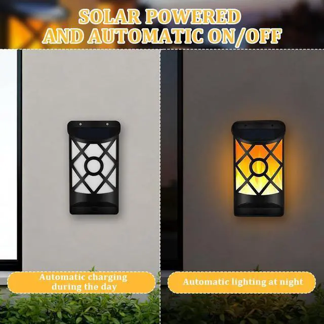Alt view image 3 of 6 - 2PCS Solar Wall Lights Outdoor