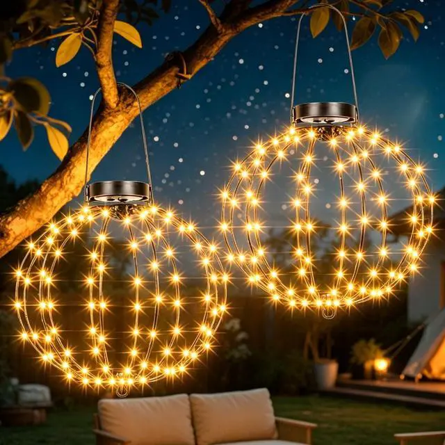 Main image of 2 Pack Solar Hanging Ball Lights