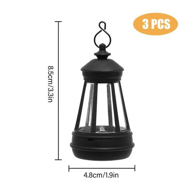 Alt view image 2 of 6 - 3 Pack Small Lanterns with Auto On/Off