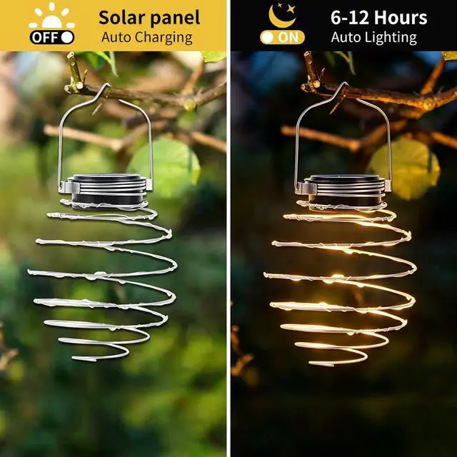 Alt view image 2 of 6 - 2PCS Spiral Solar Lights Outdoor Garden