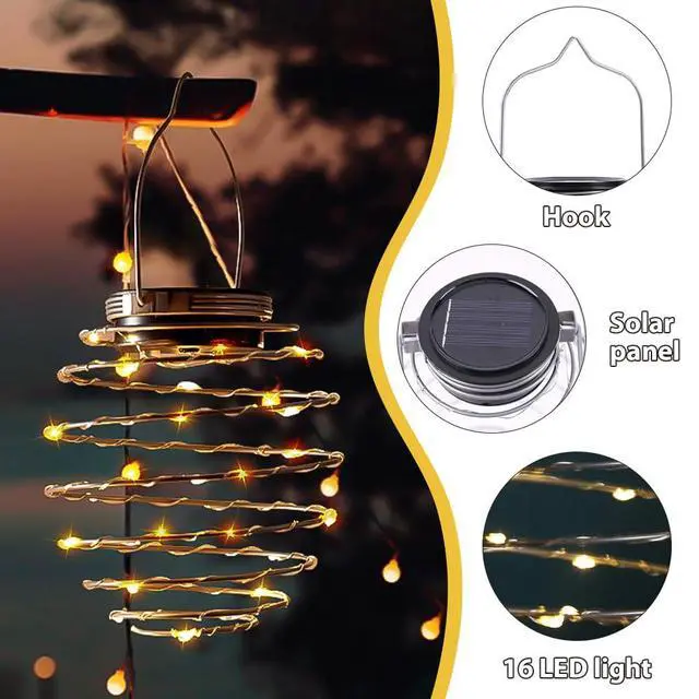Alt view image 3 of 6 - 2PCS Spiral Solar Lights Outdoor Garden