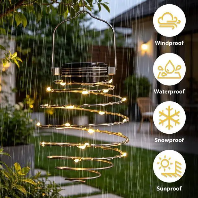 Alt view image 4 of 6 - 2PCS Spiral Solar Lights Outdoor Garden