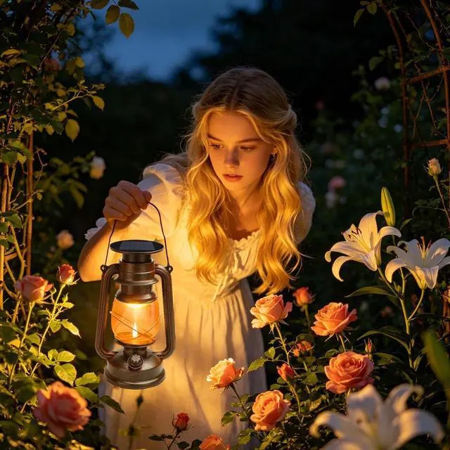 Alt view image 2 of 6 - 2 Pack Vintage Solar Lantern
