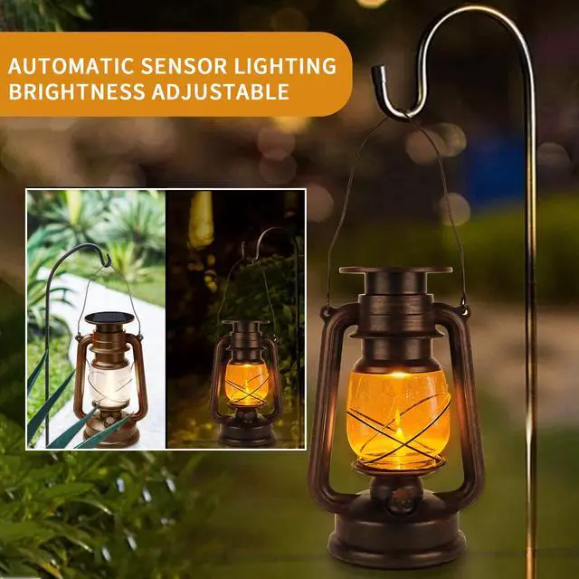 Alt view image 3 of 6 - 2 Pack Vintage Solar Lantern