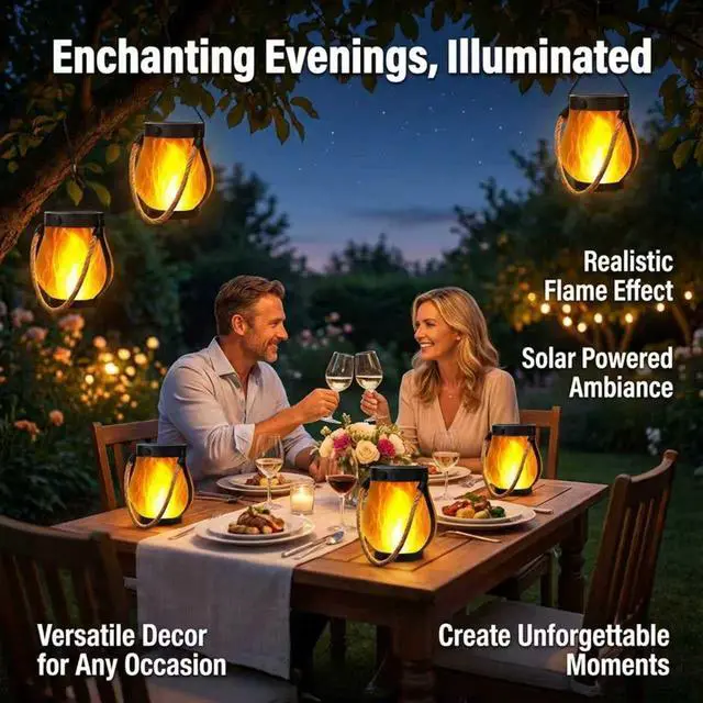 Alt view image 4 of 6 - 2 Pack Solar Lanterns Outdoor