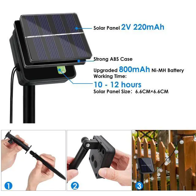 Alt view image 5 of 6 - Solar Lights Outdoor Garden 18M 100LED