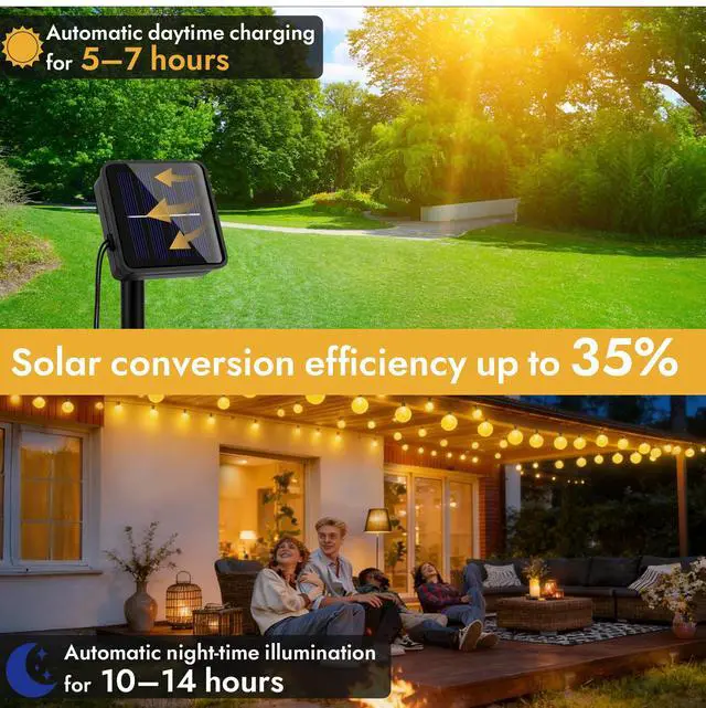 Alt view image 2 of 6 - Solar Lights Outdoor Garden 18M 100LED