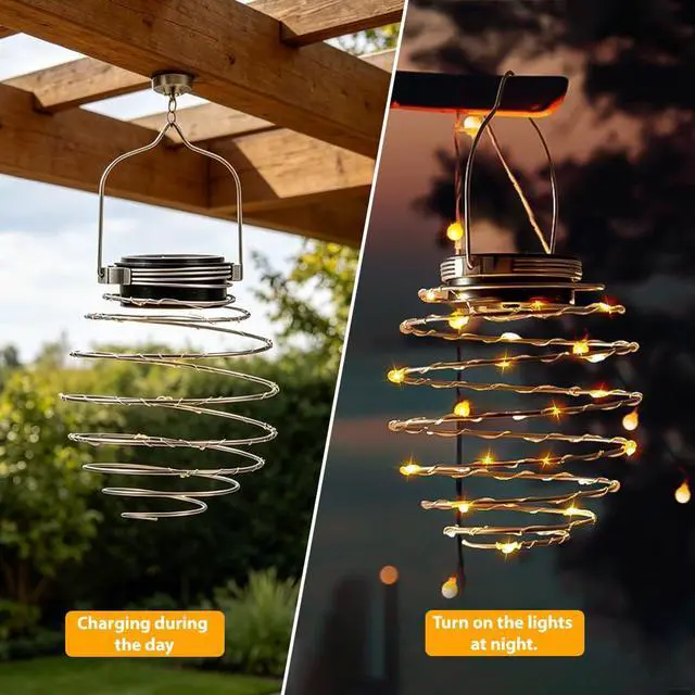 Alt view image 3 of 6 - 4PCS Solar Spiral Lanterns