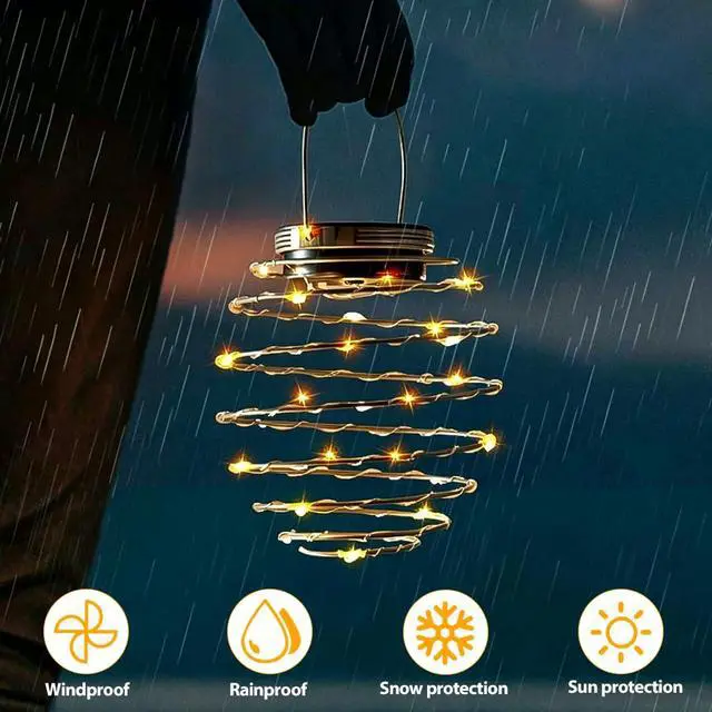 Alt view image 4 of 6 - 4PCS Solar Spiral Lanterns