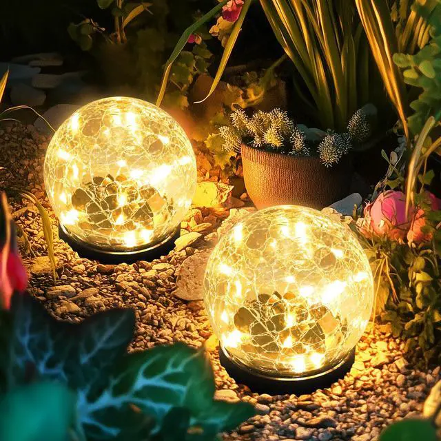Main image of Solar Lights Outdoor Garden Solar Globe Lights Waterproof