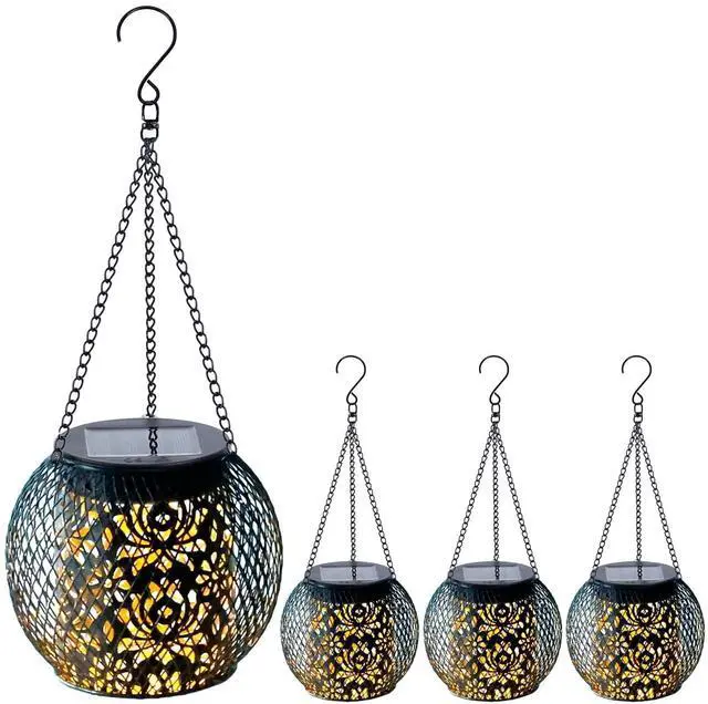 Main image of 4 Pack Upgraded Hanging Outdoor Lantern Garden