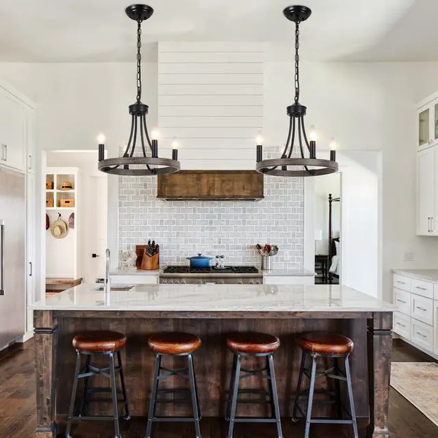 Alt view image 3 of 7 - Black Chandelier 4 Lights Chandeliers Ceiling Light