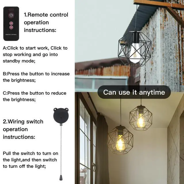 Alt view image 6 of 6 - Solar Pendant Lights Outdoor