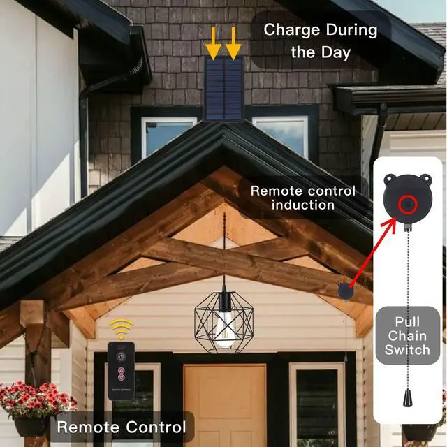 Alt view image 5 of 6 - Solar Pendant Lights Outdoor