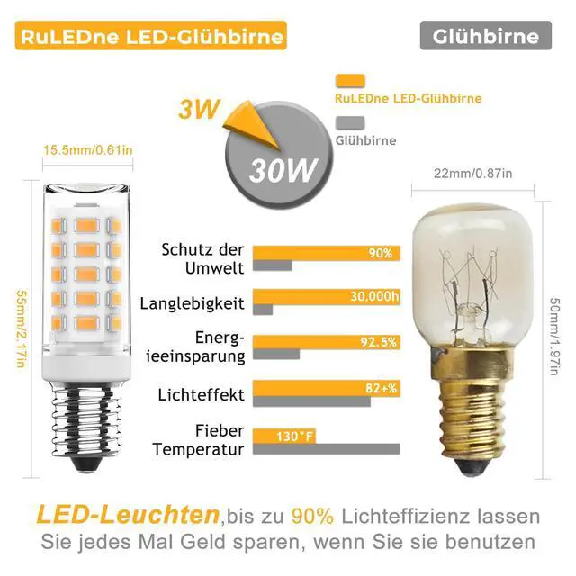 Alt view image 2 of 7 - E14 LED Lamp Warm White 2700K