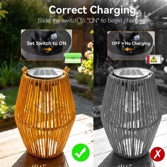 Alt view image 6 of 6 - 2 Pack Hanging Solar Lanterns with LED Bulds