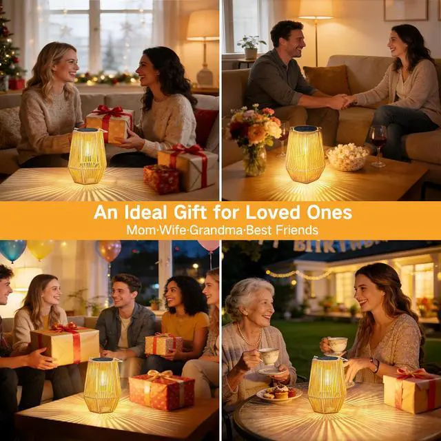 Alt view image 6 of 6 - 4 Pack Solar Lanterns Outdoor Waterproof