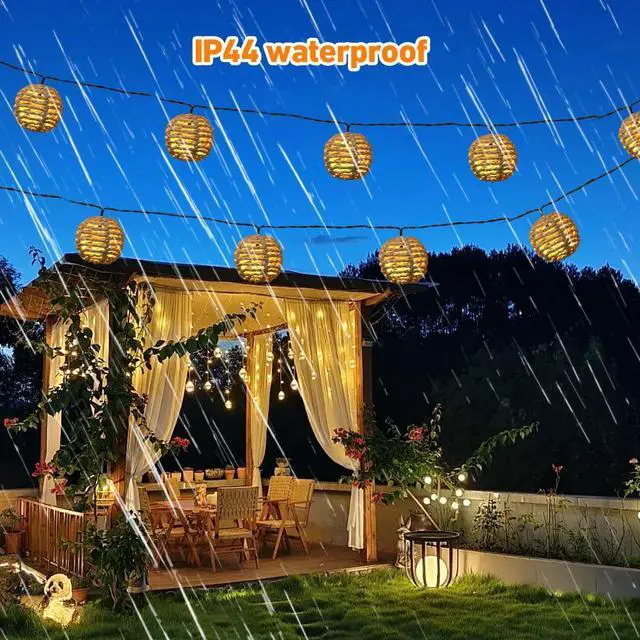Alt view image 4 of 6 - Rattan Ball String Lights