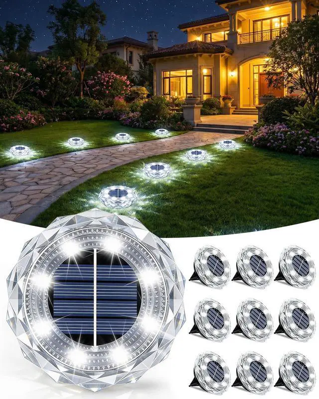 Main image of 10 Pack Solar Lights Outdoor Garden