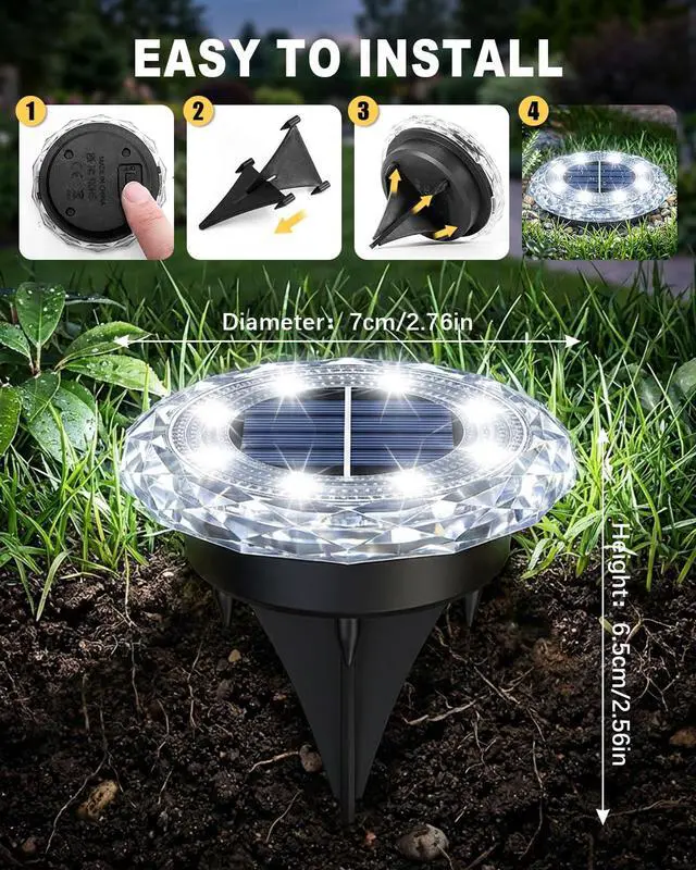Alt view image 5 of 6 - 10 Pack Solar Lights Outdoor Garden