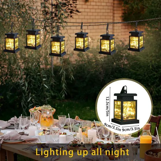 Alt view image 2 of 6 - Set of 6 Solar Lantern Lights Outdoor Waterproof