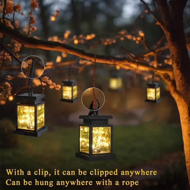 Alt view image 5 of 6 - Set of 6 Solar Lantern Lights Outdoor Waterproof