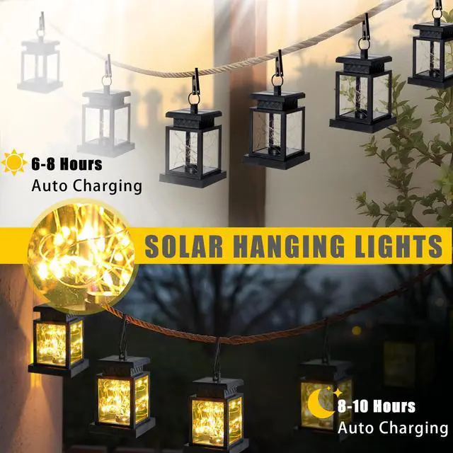 Alt view image 6 of 6 - Set of 6 Solar Lantern Lights Outdoor Waterproof