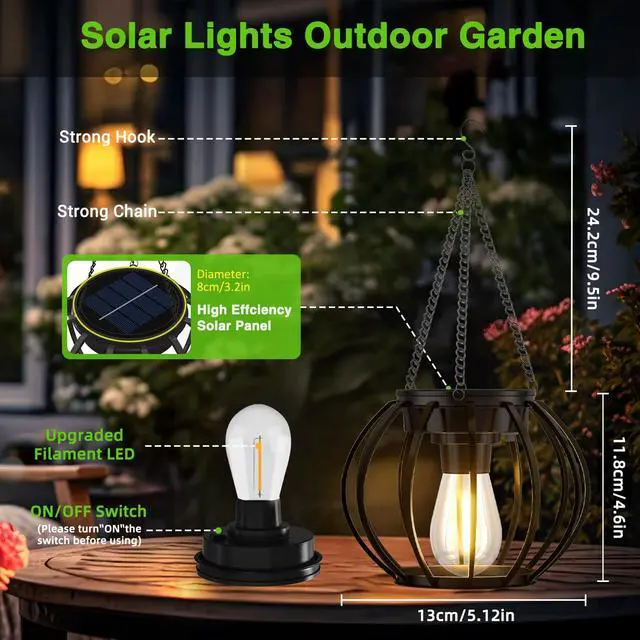 Alt view image 6 of 6 - Solar Lanterns for Outside Garden
