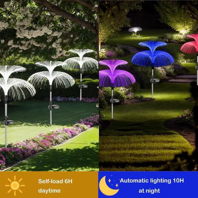 Alt view image 2 of 6 - 3 Pack 7 Color Changing Solar Garden Lights
