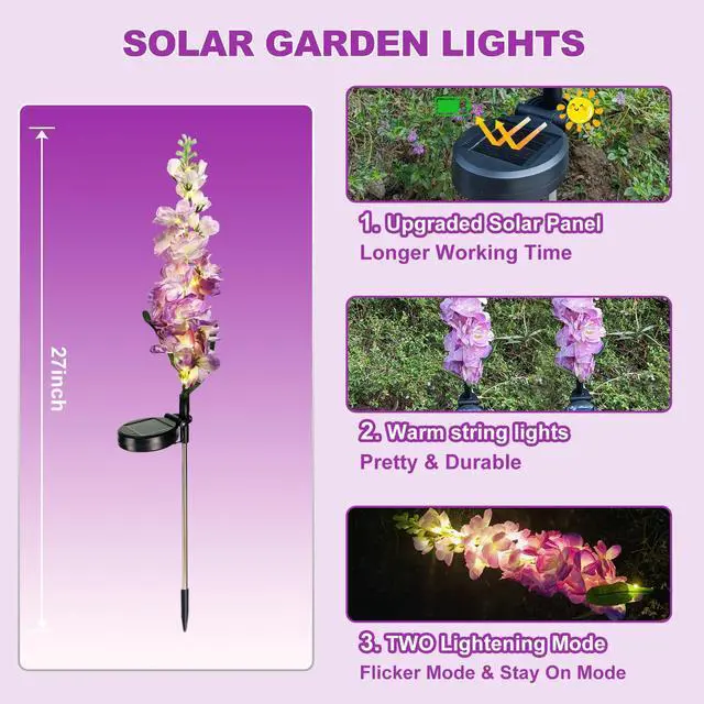 Alt view image 4 of 6 - Solar Lights Outdoor
