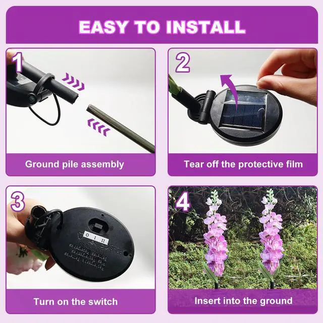 Alt view image 5 of 6 - Solar Lights Outdoor