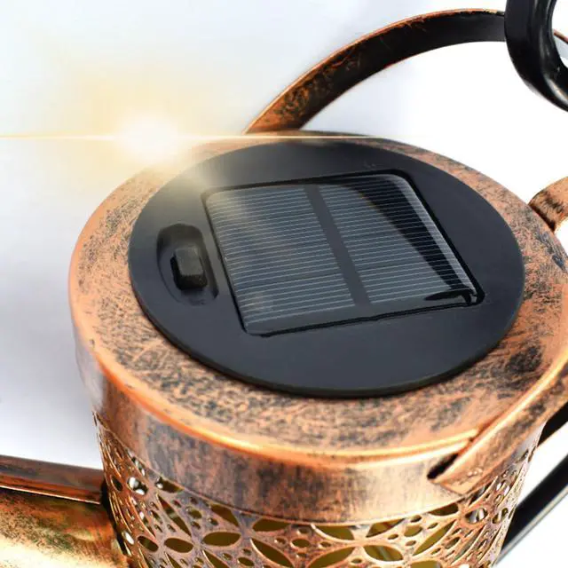 Alt view image 5 of 6 - Solar Watering Can with Cascading Lights Garden Decorative