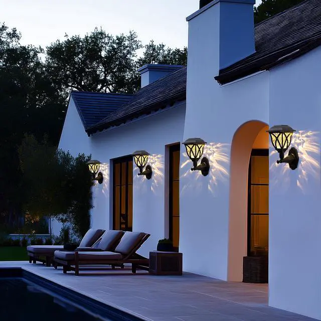 Alt view image 6 of 6 - 2 Pack Solar Powered Outdoor Wall Lights