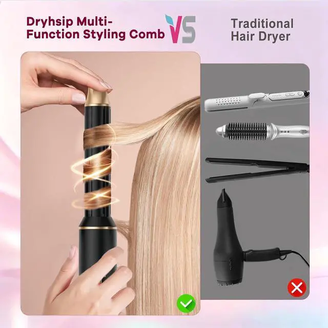 Alt view image 5 of 7 - Hair Dryer Brush 5-in-1 Hot Air Brush