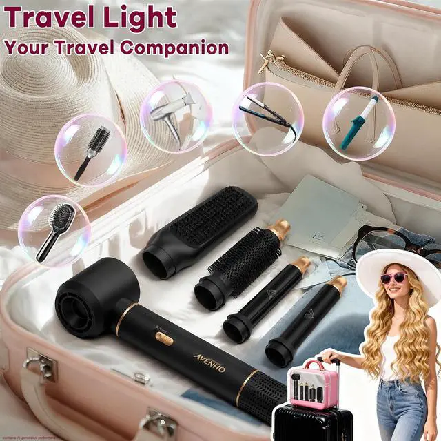 Alt view image 6 of 7 - Hair Dryer Brush 5-in-1 Hot Air Brush