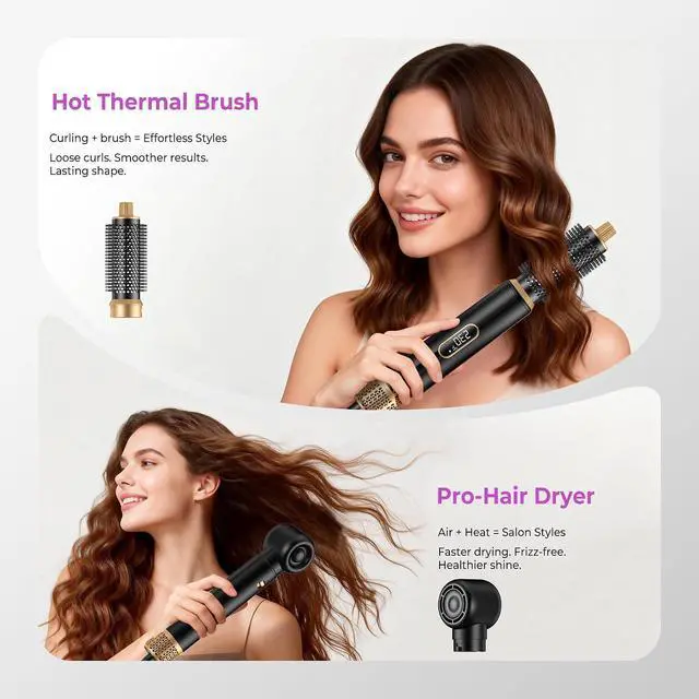 Alt view image 4 of 7 - 5-in-1 Hairstyler 1000W Hairstyler