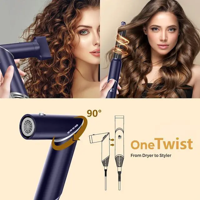 Alt view image 3 of 7 - 5 in 1 Air Styler Hair Dryer Brush with Rotatable Blow Dryer [60