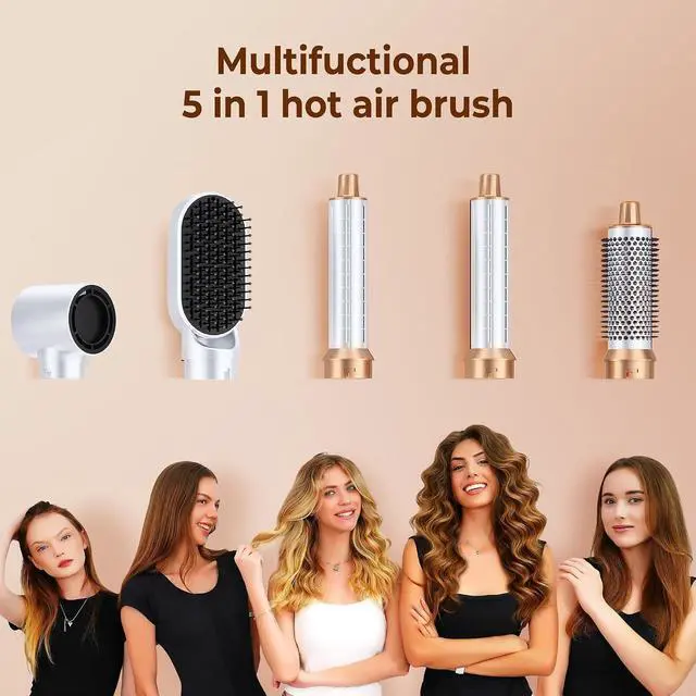 Alt view image 3 of 7 - 5 in 1 Hair Drying Brush The Multifunctional Hair Dryer Brush