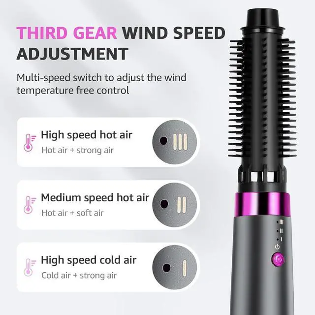 Alt view image 2 of 7 - 5 in 1 Hair Styler 1000W Hair Dryer Brush for Hair Styling