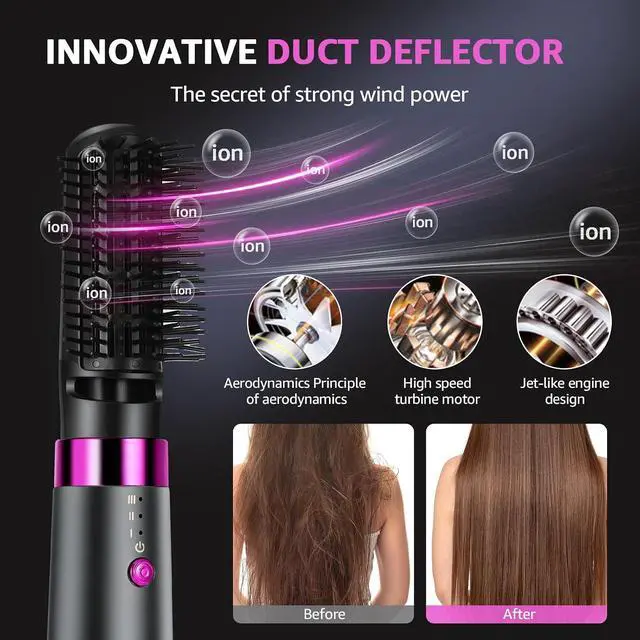 Alt view image 5 of 7 - 5 in 1 Hair Styler 1000W Hair Dryer Brush for Hair Styling
