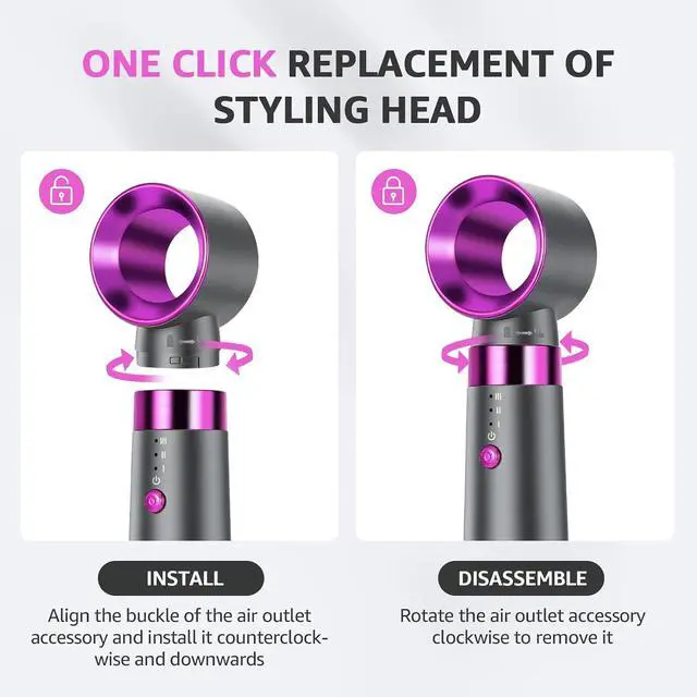 Alt view image 7 of 7 - 5 in 1 Hair Styler 1000W Hair Dryer Brush for Hair Styling