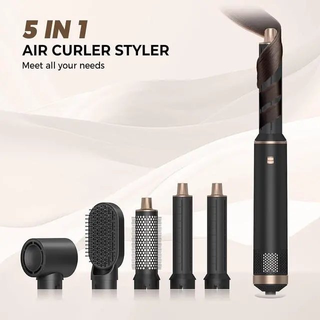Alt view image 2 of 7 - Hair Dryer Brush 5 in 1 Blow Dryer Brush Set Hot Air Styler