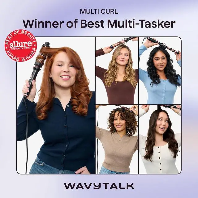 Alt view image 6 of 7 - Blowout Boost Thermal Brush Rose Gold and Multi Curl 5-in-1 Curling Iron