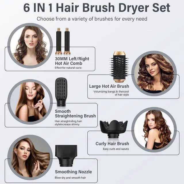 Alt view image 2 of 7 - Blow Dry Hair Styler 6 in 1