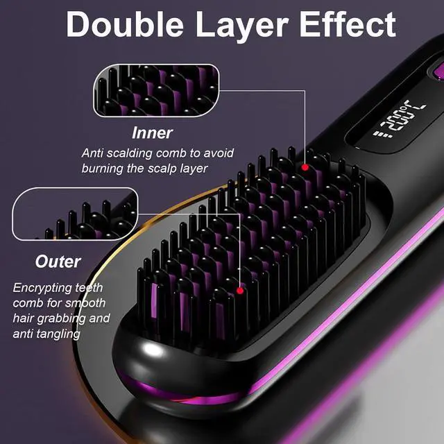 Alt view image 2 of 7 - Glow Wave Heated Brush for Short Hair