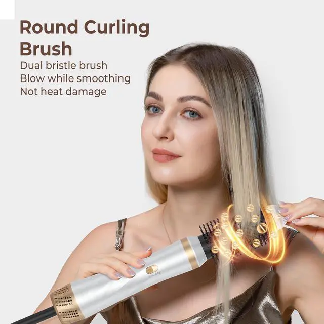 Alt view image 7 of 7 - Hair Dryer Brush 5 in 1 Blow Dryer Brush Set