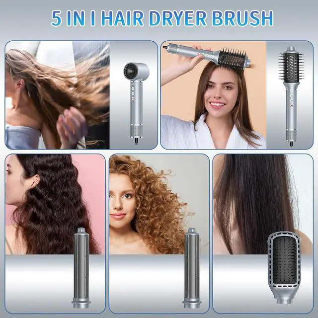 Alt view image 3 of 7 - 5 in 1 Hot Air Styler 130000 RPM New Brushless Motor Hair Styler