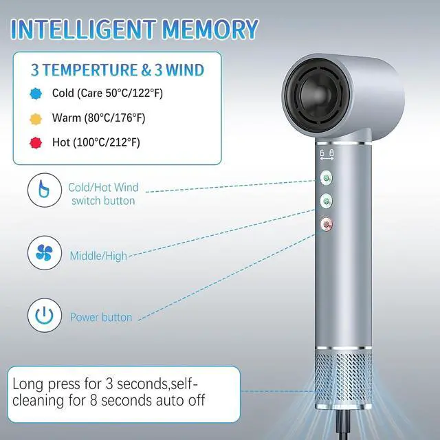 Alt view image 4 of 7 - 5 in 1 Hot Air Styler 130000 RPM New Brushless Motor Hair Styler